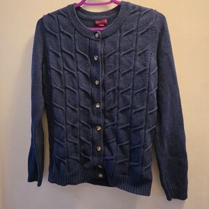 Merona Blue Cable Knit Cardigan